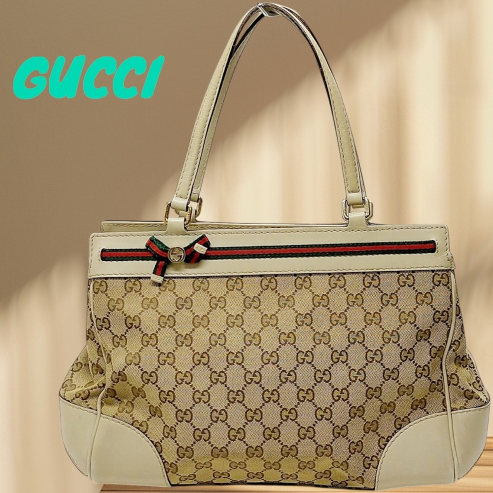 GUCCI Sherry Line Canvas/Leather Shoulder Bag 😍❤️